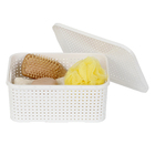 Caixa Organizadora Plástico Branco 4L 10,7x25,5x20cm Rattan Nitron