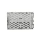 Caixa Organizadora Plástico Dobravel 0,8L Cinza Oikos