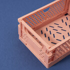 Caixa Organizadora Plástico Dobravel 0,8L Terracota Oikos