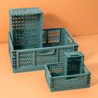 Caixa Organizadora Plástico Dobravel 0,8L Verde Oikos