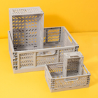 Caixa Organizadora Plástico Dobravel 14L Cinza Oikos