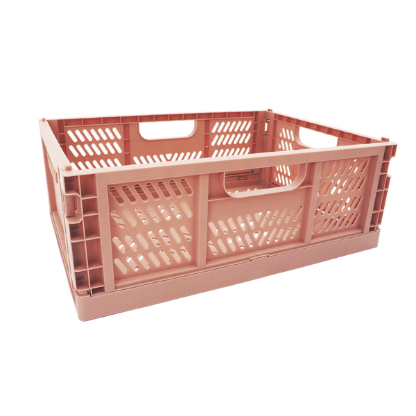 Caixa Organizadora Plástico Dobravel 14L Terracota Oikos