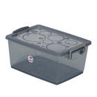 Caixa Organizadora Plástico Grafite 7,5L Ordene