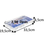 Caixa Organizadora Plástico Incolor 2,94L 4,5x33,5x19,5cm Organizadores São Bernardo