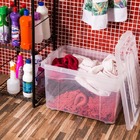 Caixa Organizadora Plástico Incolor 56,1L 37,1x38,5x56,4cm Top Stock Sanremo