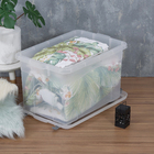 Caixa Organizadora Plástico Incolor 56L 37x56x38cm Top Stock Sanremo