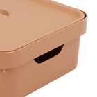 Caixa Organizadora Plástico Laranja 13x27,5x36,5cm 10,5L OU