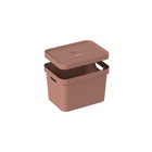 Caixa Organizadora Plástico Laranja Cube 18L 36x27x24,5cm OU
