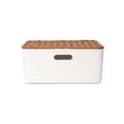 Caixa Organizadora Plstico Off White 13L 165x26x36cm Oikos