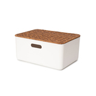 Caixa Organizadora Plstico Off White 13L 165x26x36cm Oikos