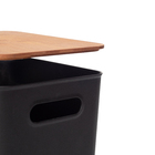 Caixa Organizadora Plstico Preto 13L 165x26x36cm Oikos