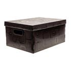 Caixa Organizadora Plástico Preto 20,39L 19x30x39cm Dello