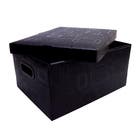 Caixa Organizadora Plástico Preto 20,39L 19x30x39cm Dello