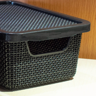 Caixa Organizadora Plástico Preto 2L 8,3x14,5x20,5cm Arqplast