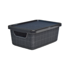 Caixa Organizadora Plástico Preto 2L 8,3x14,5x20,5cm Arqplast