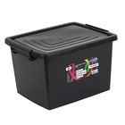 Caixa Organizadora Plástico Preto 30L 27x35x44cm Arqplast