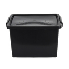 Caixa Organizadora Plástico Preto 30L 27x35x44cm Arqplast