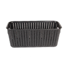 Caixa Organizadora Plástico Ratan Preto 5,5L 35x15,1x13,5cm São Bernardo