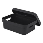 Caixa Organizadora Plástico Preto 36x27x13 cm 10,5L OU