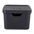 Caixa Organizadora Plástico Preto 46x36x24cm 32L OU