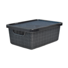 Caixa Organizadora Plástico Preto 6L 11,7x20,8x25,9cm Arqplast