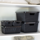 Caixa Organizadora Plástico Preto 6L 11,7x20,8x25,9cm Arqplast