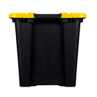 Caixa Organizadora Plástico Preto e Amarelo VIG 55L 34x42,8x62,7cm Ordene