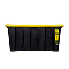 Caixa Organizadora Plástico Preto e Amarelo VIG 100L 36x51,5x77,2cm Ordene