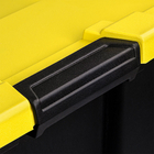 Caixa Organizadora Plástico Preto e Amarelo VIG 100L 36x51,5x77,2cm Ordene