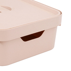 Caixa Organizadora Plástico Rosa 13x27,5x36,5cm 10,5L OU