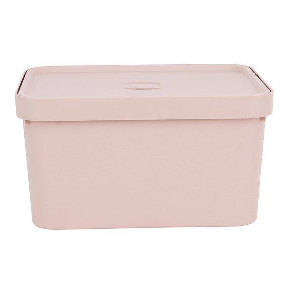 Caixa Organizadora Plástico Rosa 24,5x36x46cm 32L OU