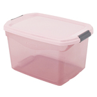 Caixa Organizadora Plástico Rosa 29L Flex Sanremo