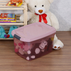 Caixa Organizadora Plástico Rosa 29L Flex Sanremo