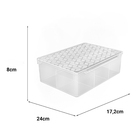 Caixa Organizadora Plástico Transparente Descomplica 4L 8x24x17,2cm Uz Utilidades