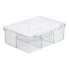 Caixa Organizadora Plástico Transparente Descomplica 4L 8x24x17,2cm Uz Utilidades