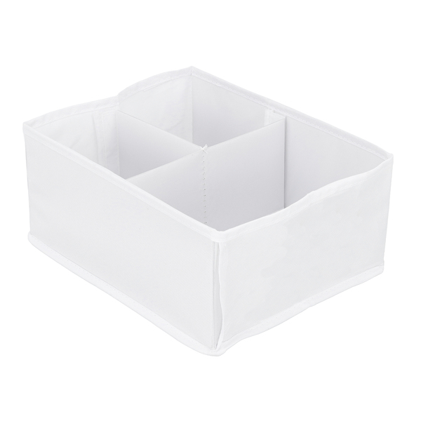 Caixa Organizadora Poliéster Branco EVO'M 13,5x29x23,5cm Spaceo