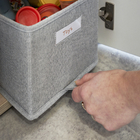 Caixa Organizadora Poliéster Cinza EVO'M 10L 16x18x35cm Spaceo