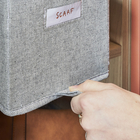 Caixa Organizadora Poliéster Cinza EVO'M 14L 16x18x50cm Spaceo