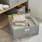 Caixa Organizadora Poliéster Cinza EVO'M 20L 16x36x35cm Spaceo