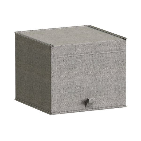 Caixa Organizadora Poliéster Cinza EVO'M 36L 29x36x35cm Spaceo