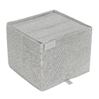 Caixa Organizadora Poliéster Cinza EVO'M 36L 29x36x35cm Spaceo