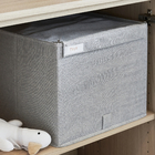 Caixa Organizadora Poliéster Cinza EVO'M 36L 29x36x35cm Spaceo