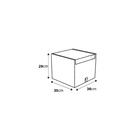 Caixa Organizadora Poliéster Cinza EVO'M 36L 29x36x35cm Spaceo