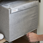 Caixa Organizadora Poliéster Cinza EVO'M 36L 29x36x35cm Spaceo