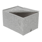 Caixa Organizadora Poliéster Cinza EVO'M 52L 29x36x50cm Spaceo