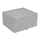 Caixa Organizadora Poliéster Cinza EVO'M 81L 29x56x50cm Spaceo