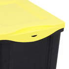 Caixa Organizadora Plástico Preto e Amarelo VIG 30L 30,7x30,5x42,5cm Ordene