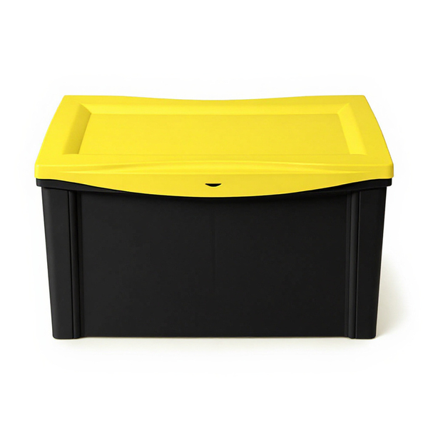 Caixa Organizadora Plástico Preto e Amarelo VIG 65L 30,7x63,5x42,5cm Ordene