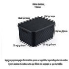 Caixa Organizadora Rattan Empilhável Media 7 L Rosa Bebe