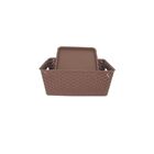 Caixa Organizadora Rattan Média Marrom